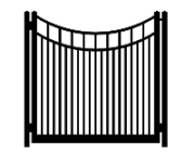 f dog run standard concave single gate